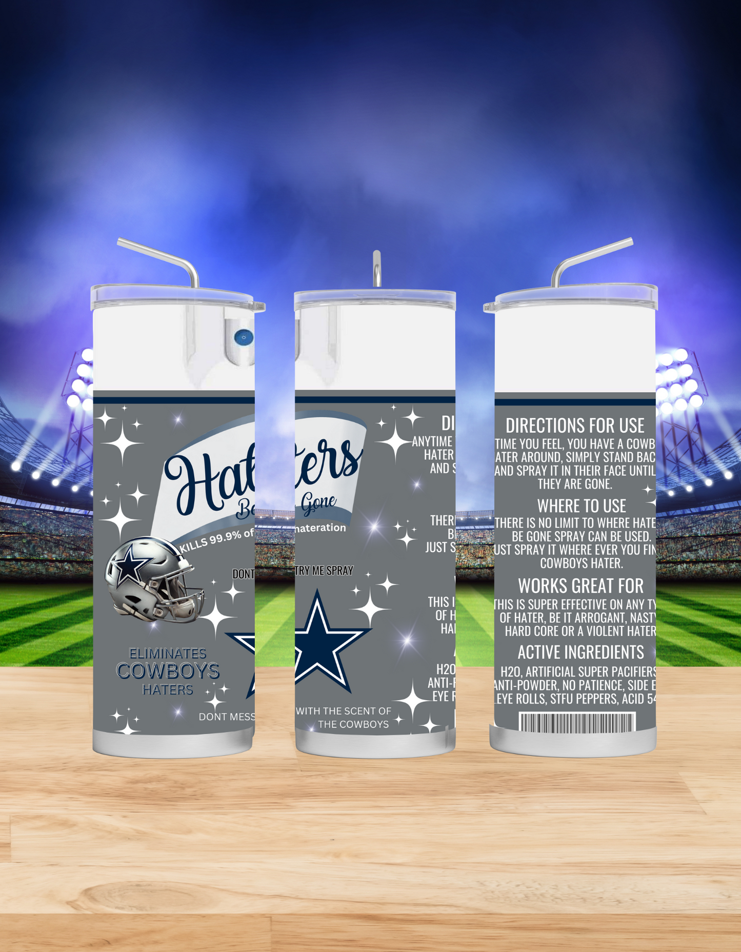 Haters Be Gone Tumblers (Football Edition)