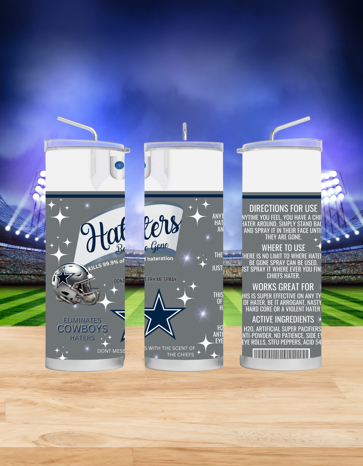 Haters Be Gone Tumblers (Football Edition)
