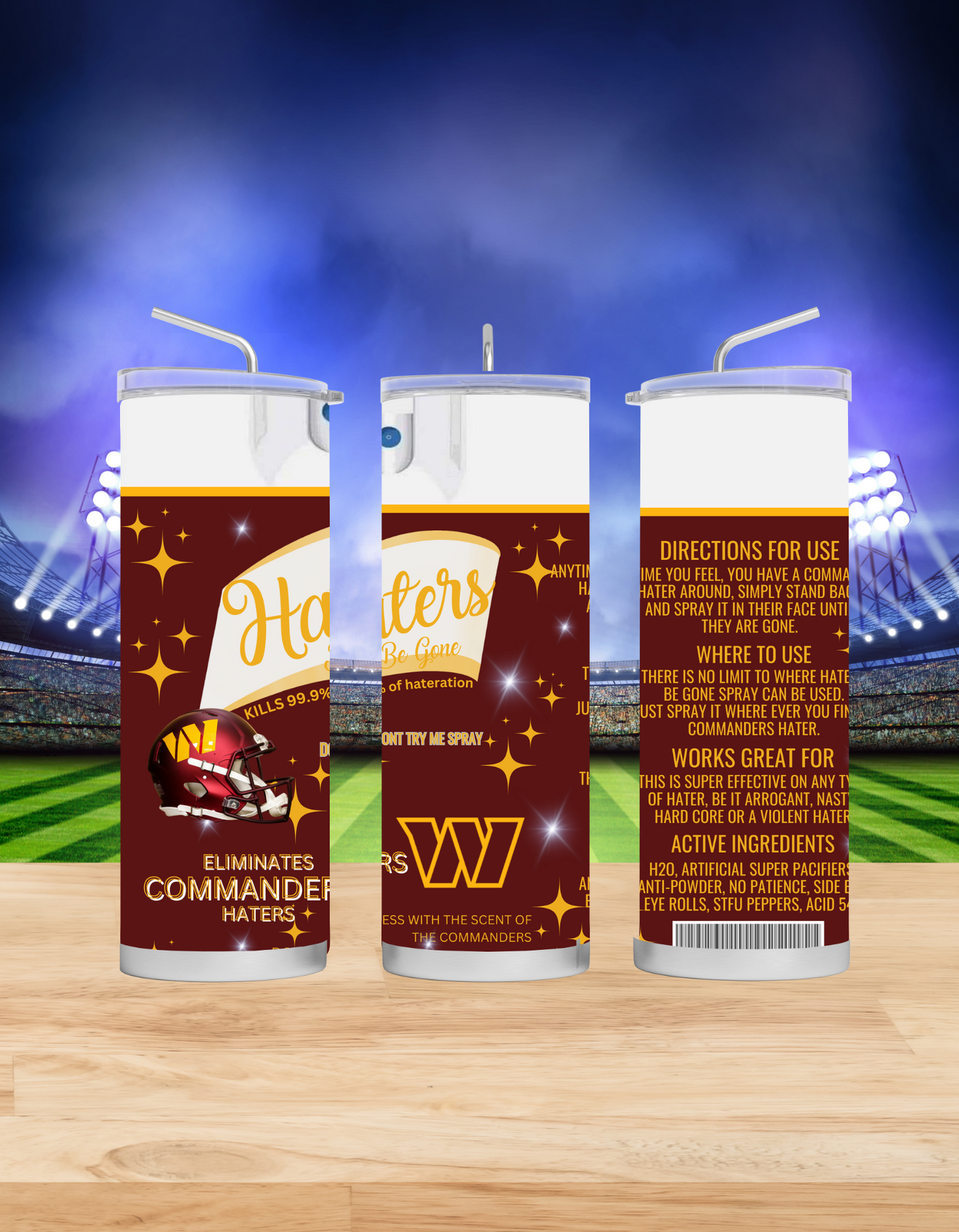 Haters Be Gone Tumblers (Football Edition)