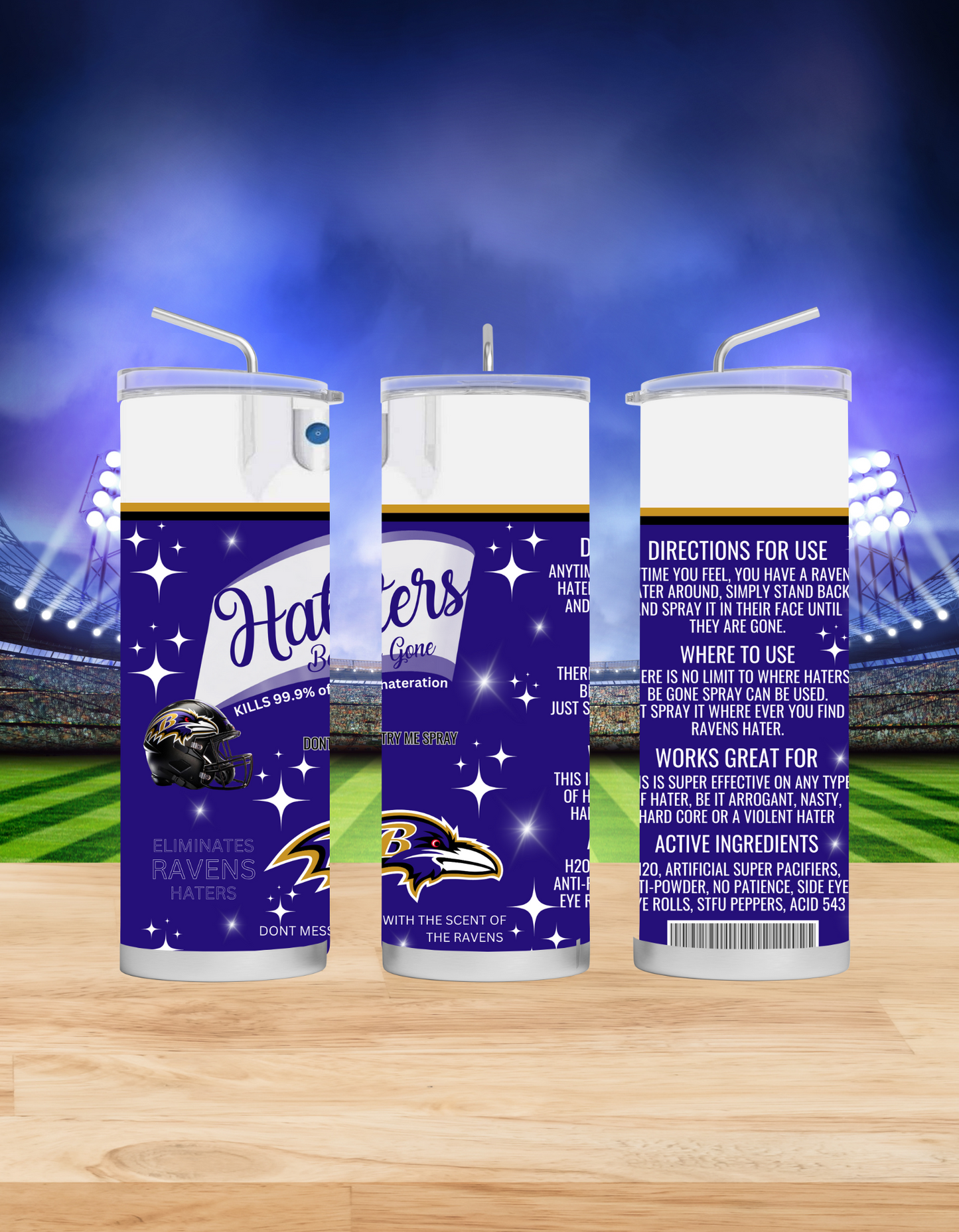 Haters Be Gone Tumblers (Football Edition)