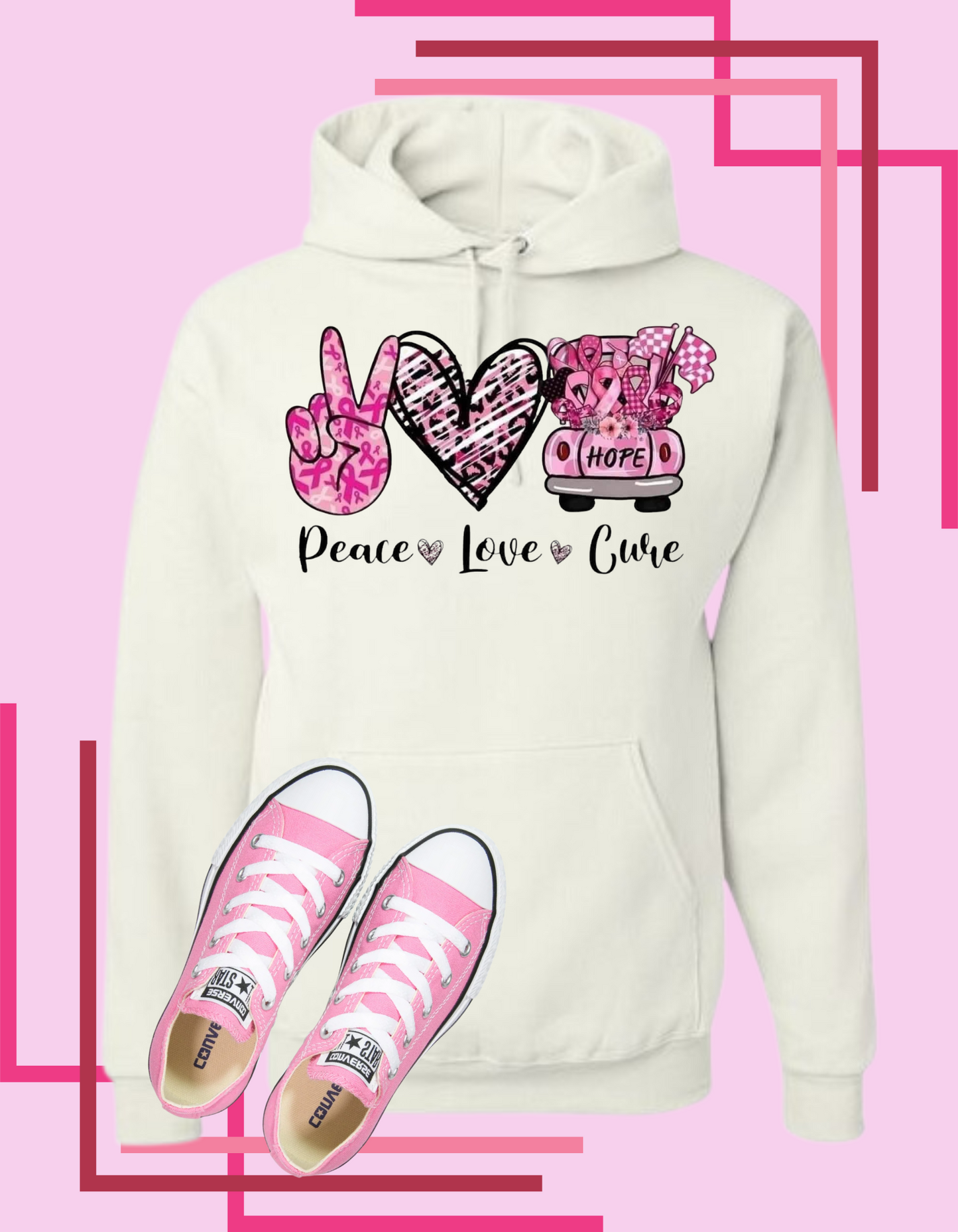 Peace Love Cure Tshirt/Hoodie