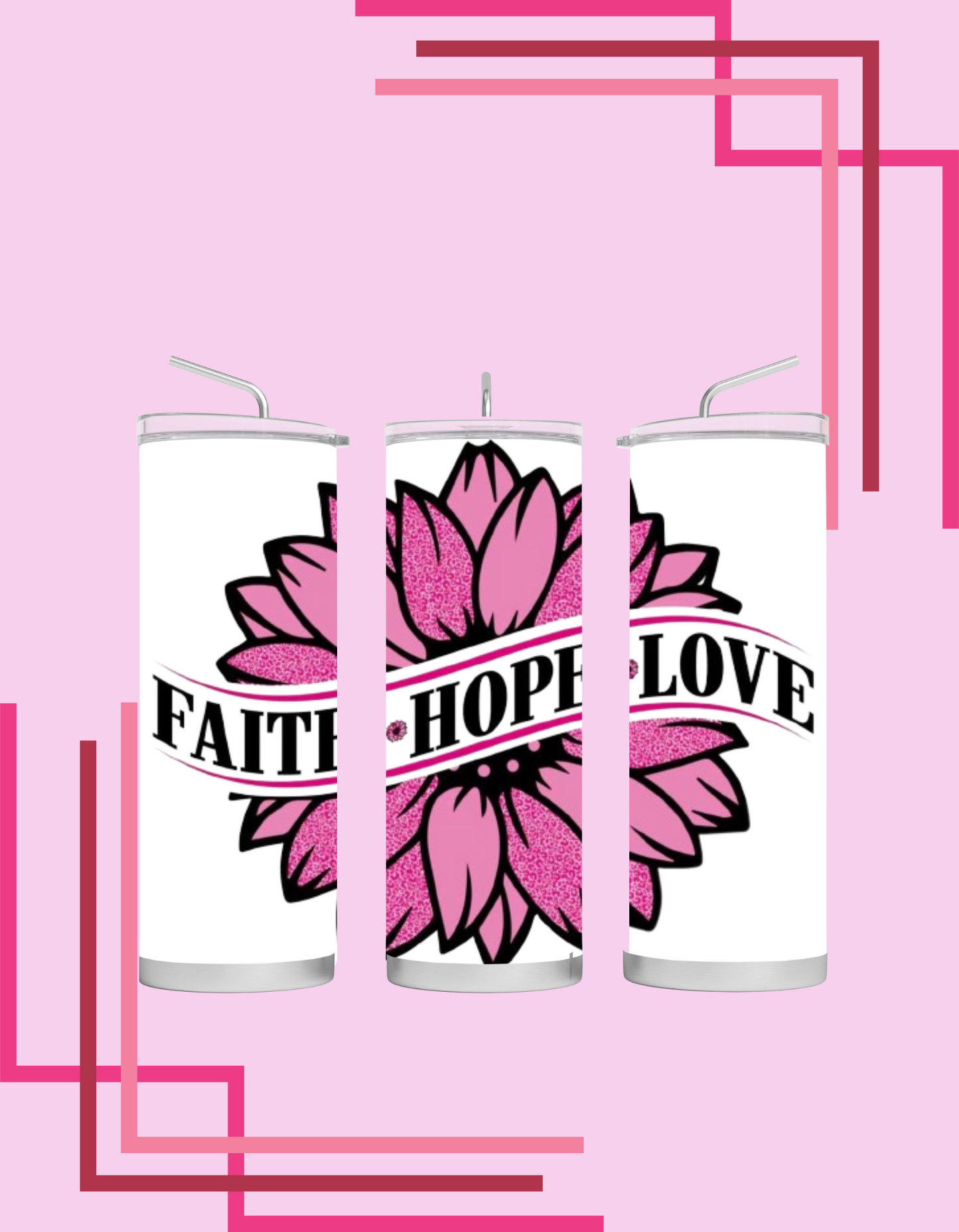 Faith Hope Love Sunflower Tumbler
