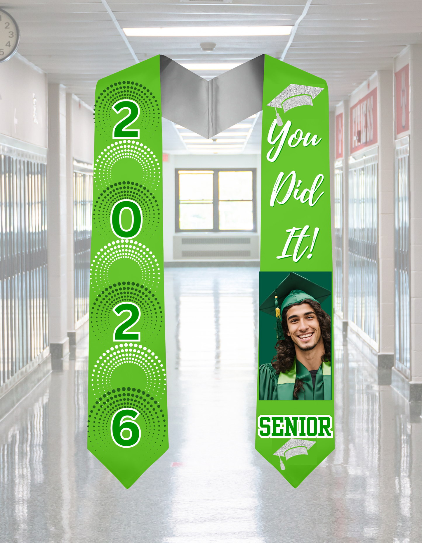 Green Circles Graduate Stole