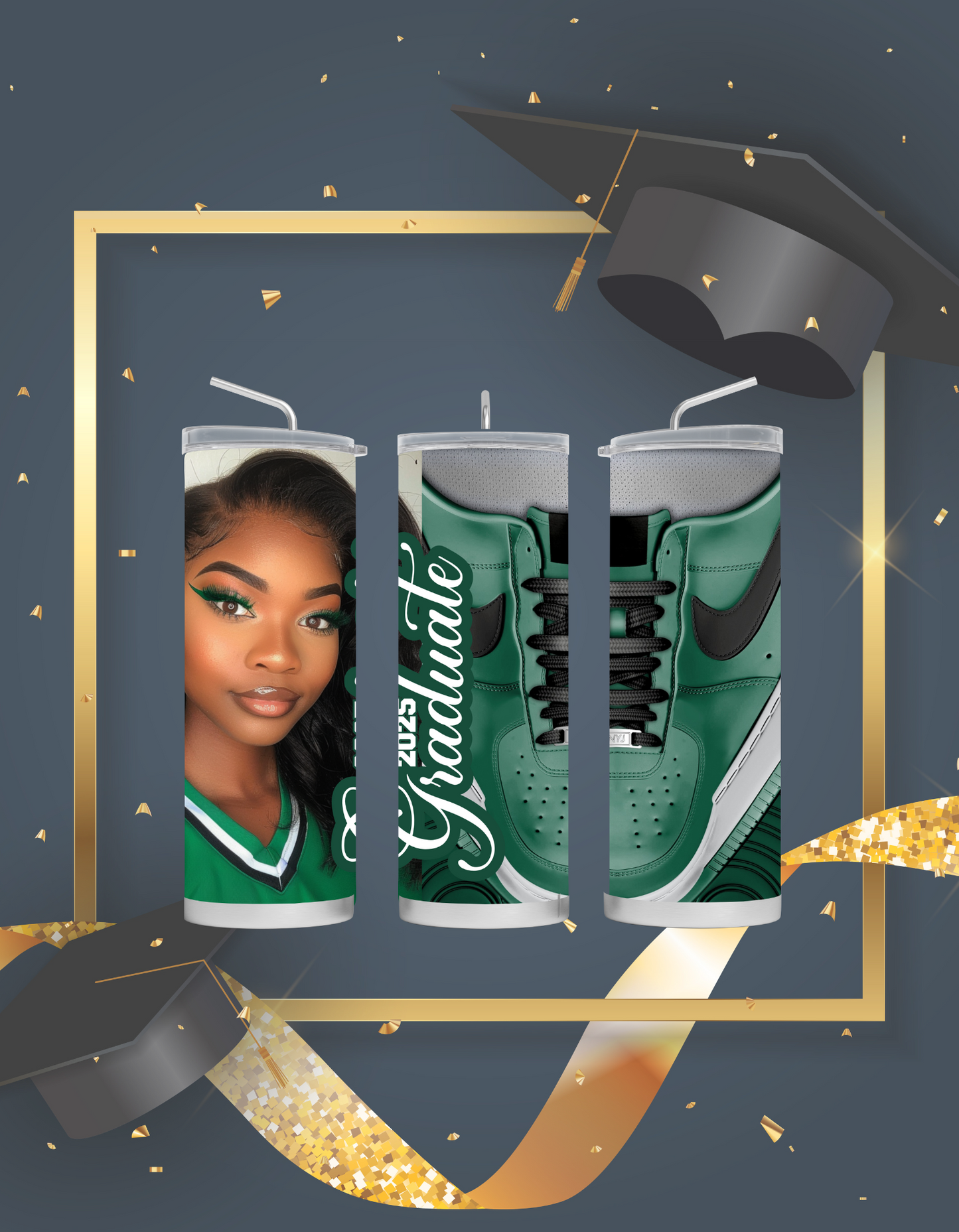 Personalized Graduation Sneaker Tumbler
