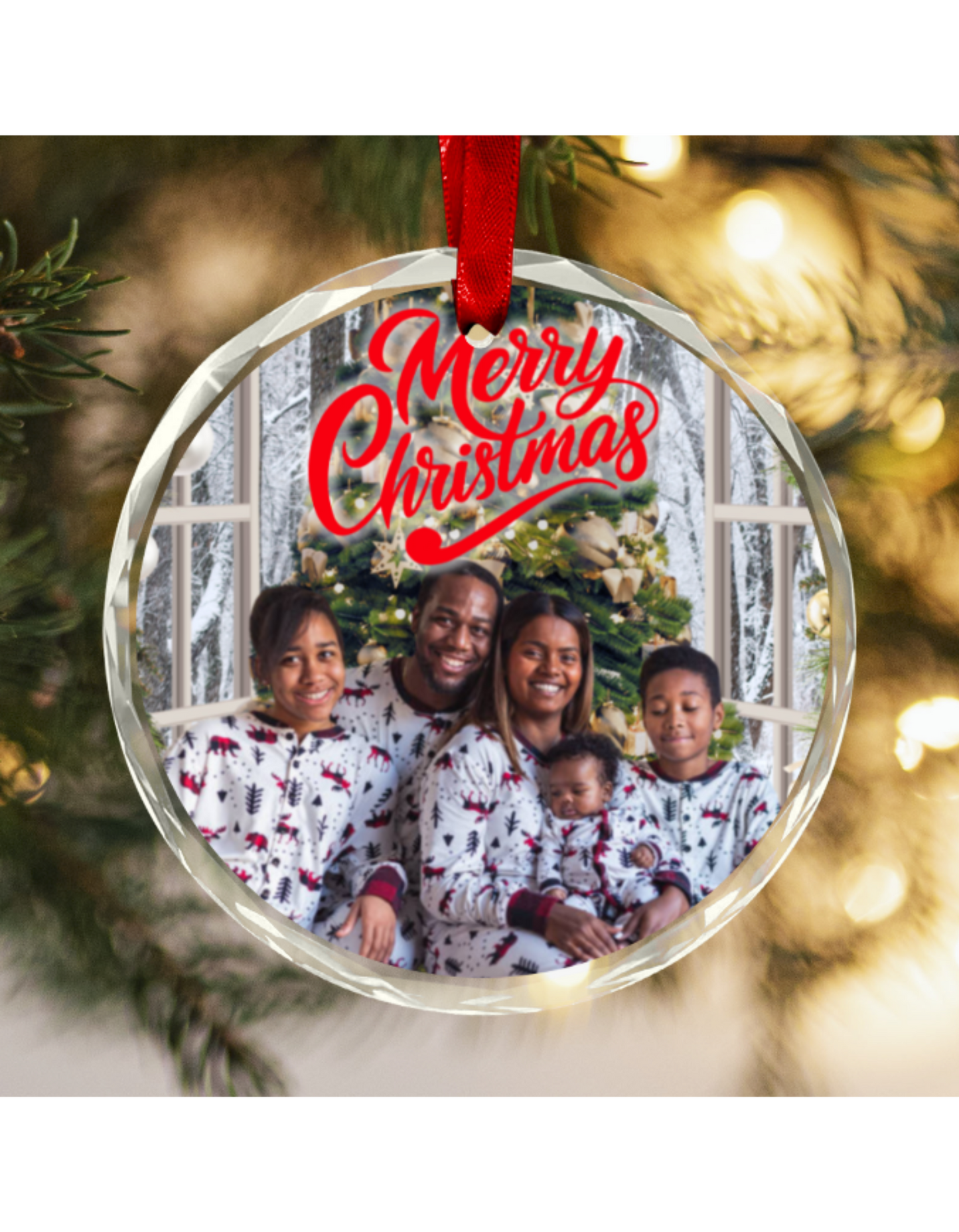 Personalized Christmas Glass Ornament