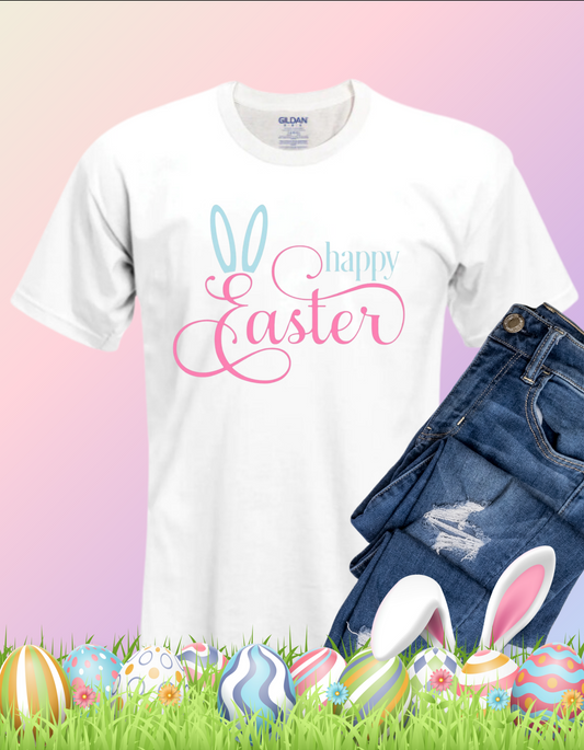 Happy Easter Bunny Ears Tshirt