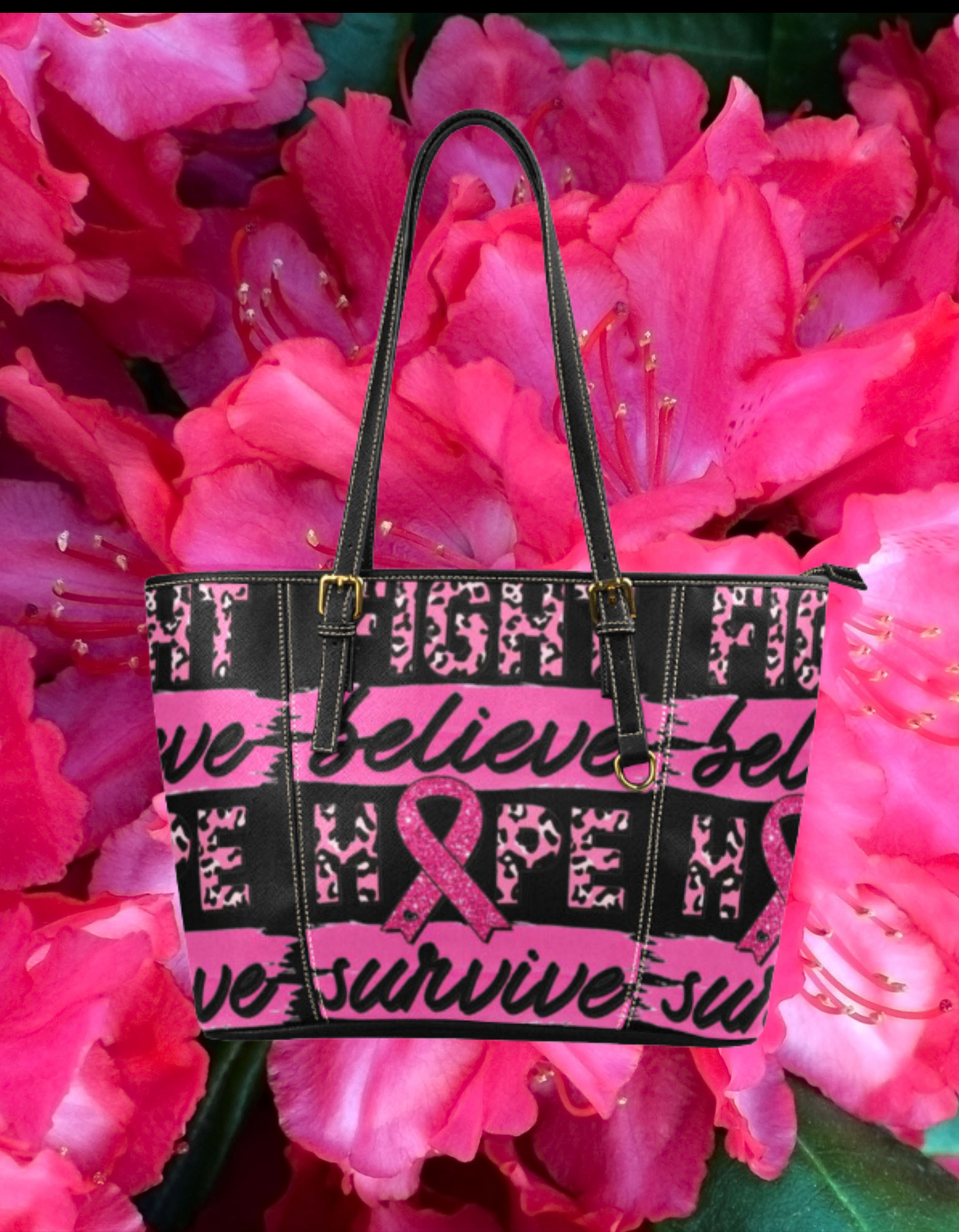 Fight Believe Hope Survive Tote Bag