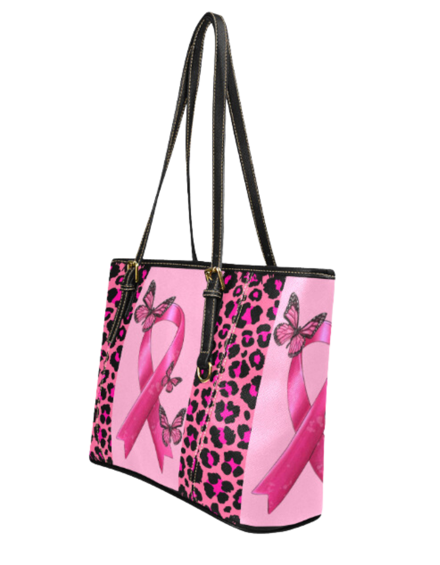 Pink Ribbon w/ Butterflies Totebag