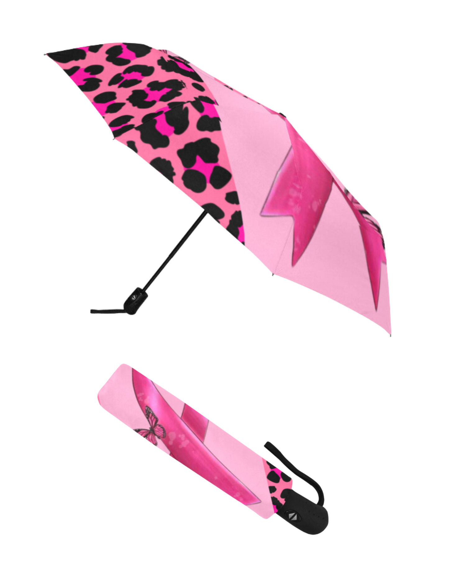 Pink Ribbon w/ Butterflies Umbrella