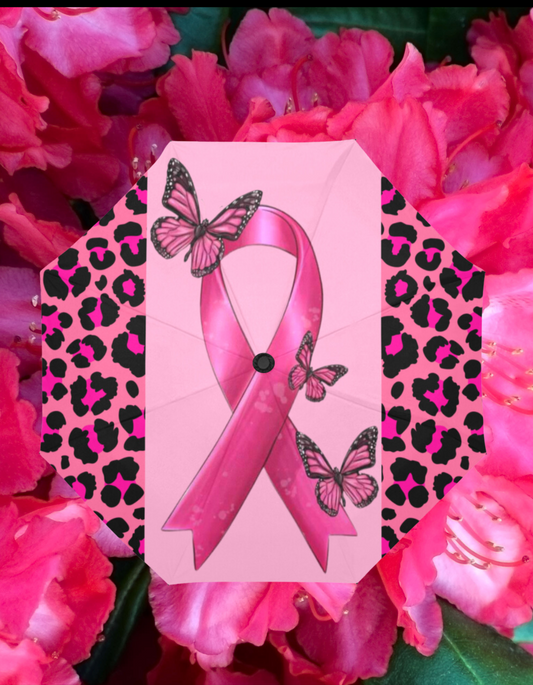 Pink Ribbon w/ Butterflies Umbrella