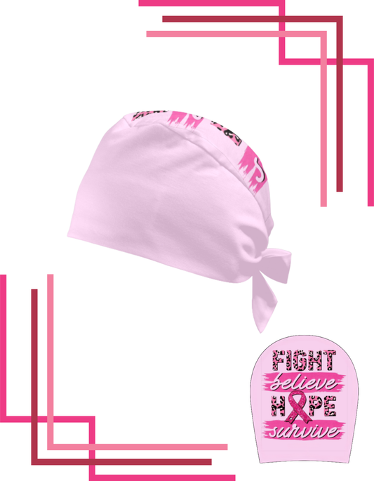 Fight Believe Hope Survive Scrub Cap