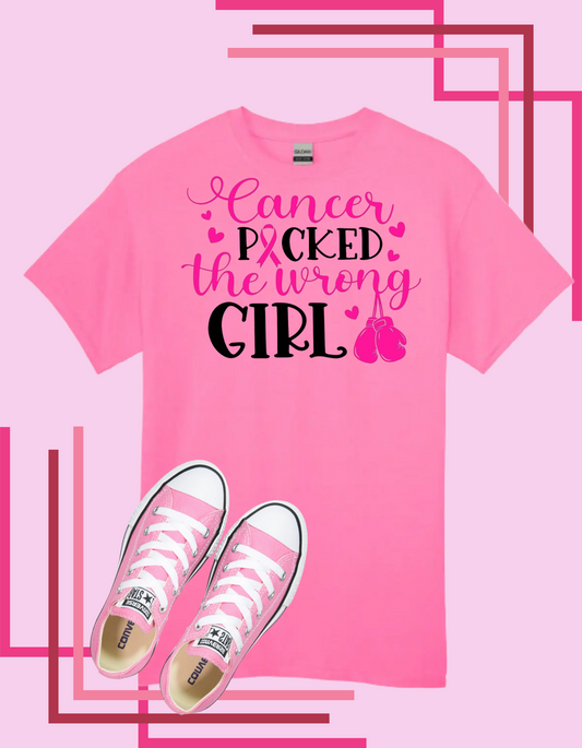 Cancer Picked the Wrong Girl Tshirt/Hoodie