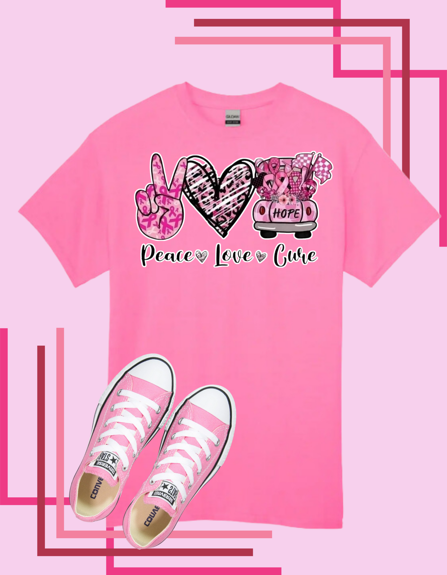 Peace Love Cure Tshirt/Hoodie