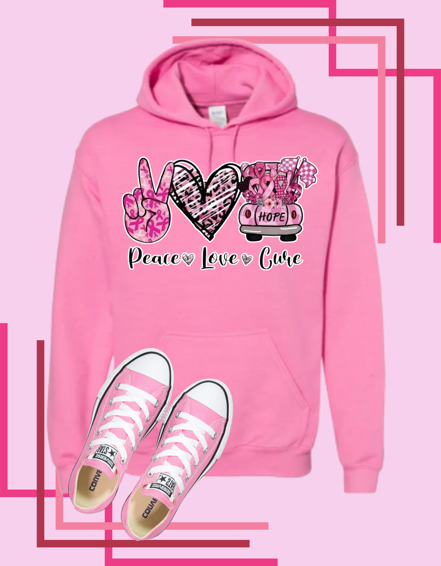 Peace Love Cure Tshirt/Hoodie