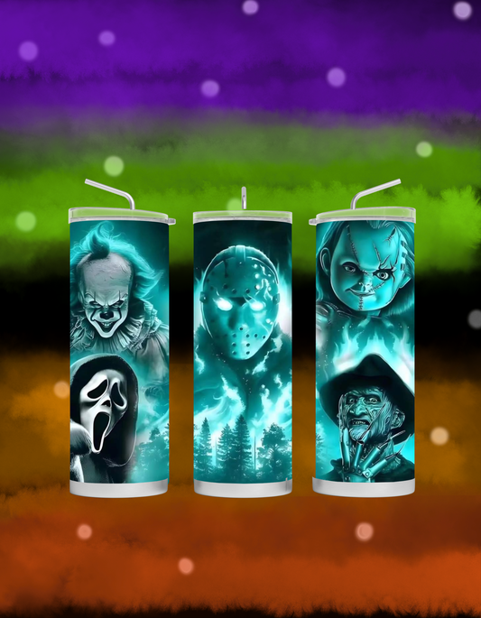 Terror Icons in Teal Tumbler