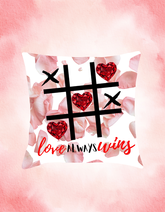 Heart Tik Tac Toe Pillowcase