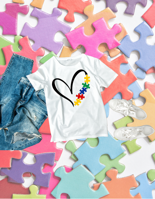 Autism Heart Kids Tshirt