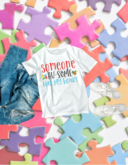 Someone Au-some Has My Heart Kids Tshirt