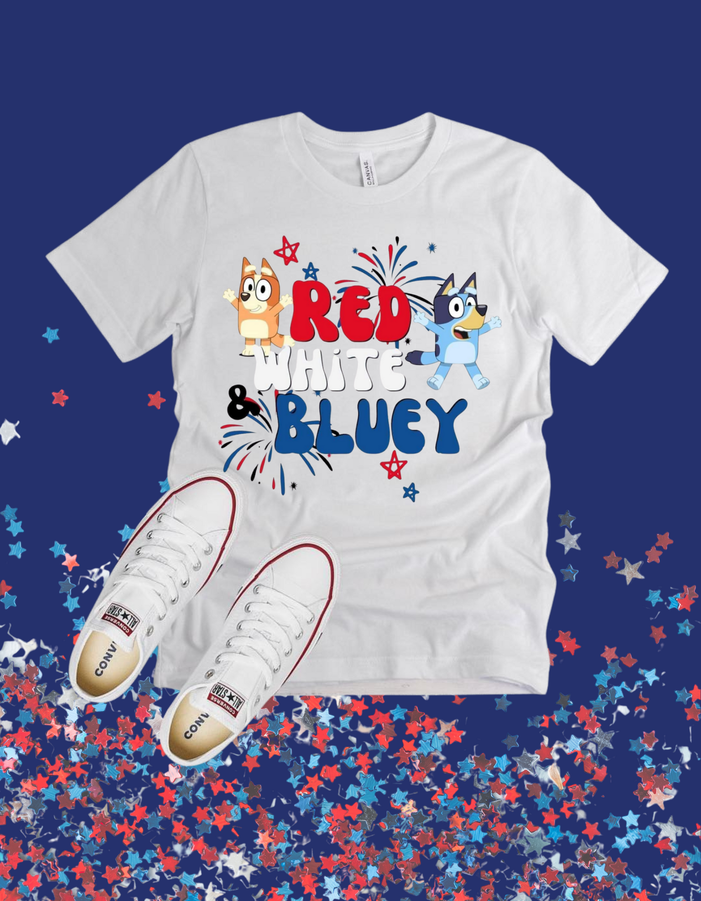 Red White Bluey Tshirt