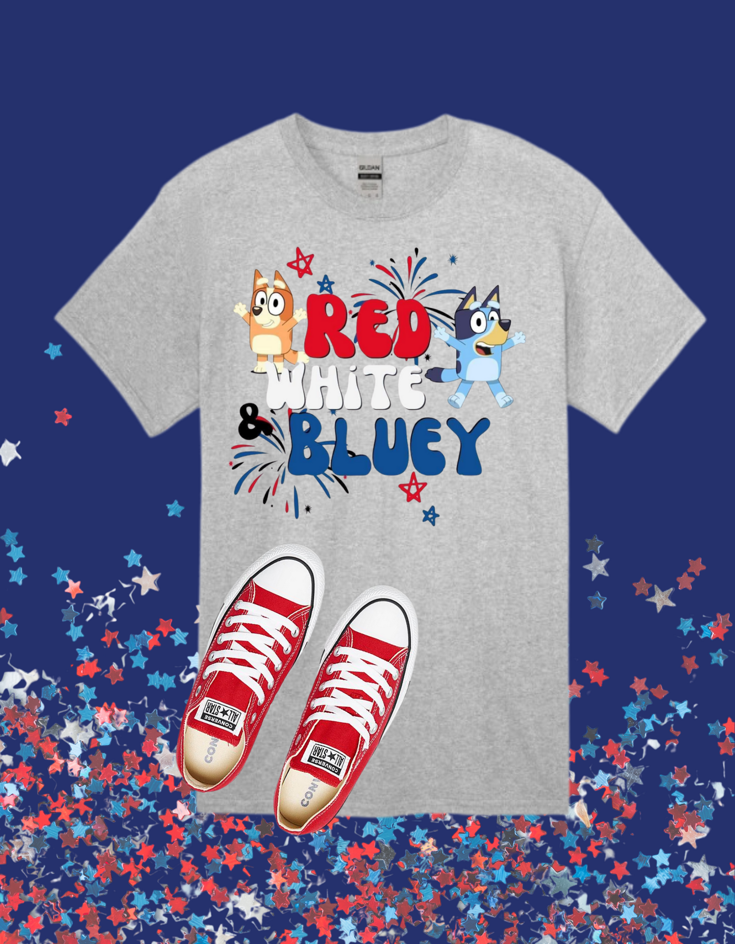 Red White Bluey Tshirt